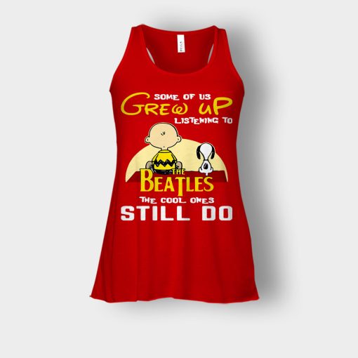 Chris-Brown-Snoopy-Grew-up-listening-to-the-beatles-the-cool-ones-Bella-Womens-Flowy-Tank-Red