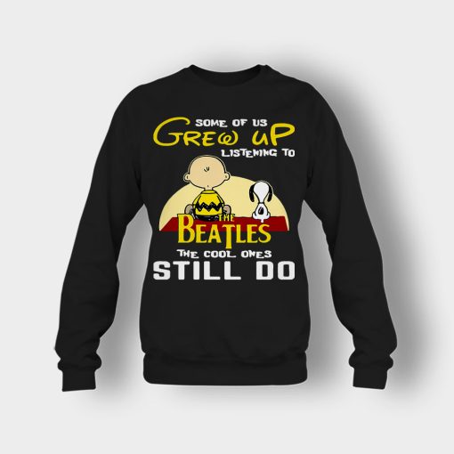 Chris-Brown-Snoopy-Grew-up-listening-to-the-beatles-the-cool-ones-Crewneck-Sweatshirt-Black
