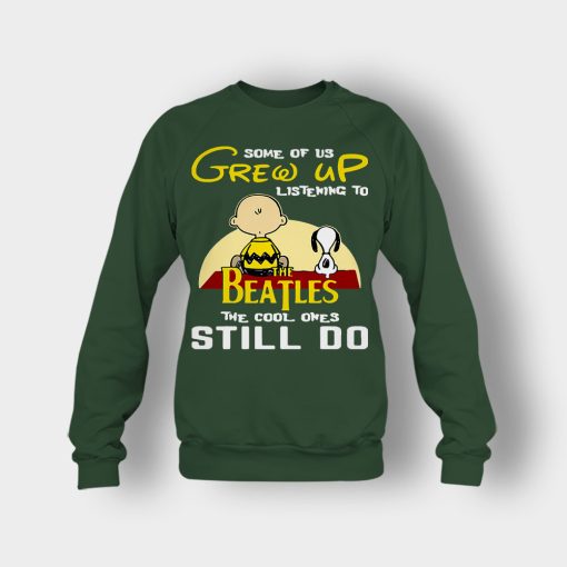 Chris-Brown-Snoopy-Grew-up-listening-to-the-beatles-the-cool-ones-Crewneck-Sweatshirt-Forest
