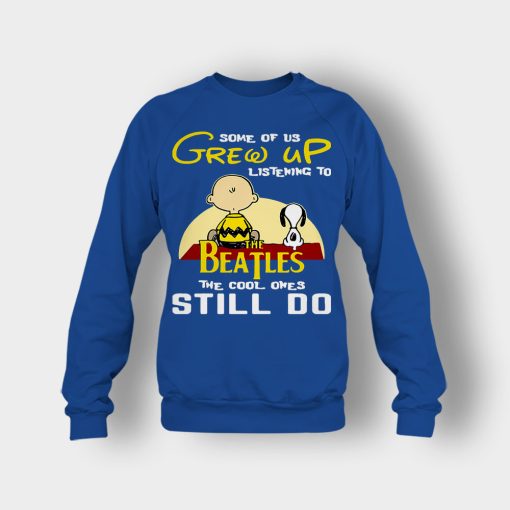Chris-Brown-Snoopy-Grew-up-listening-to-the-beatles-the-cool-ones-Crewneck-Sweatshirt-Royal