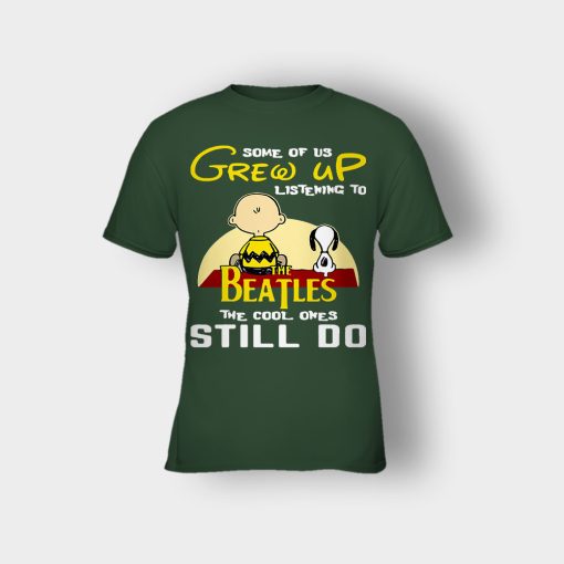 Chris-Brown-Snoopy-Grew-up-listening-to-the-beatles-the-cool-ones-Kids-T-Shirt-Forest
