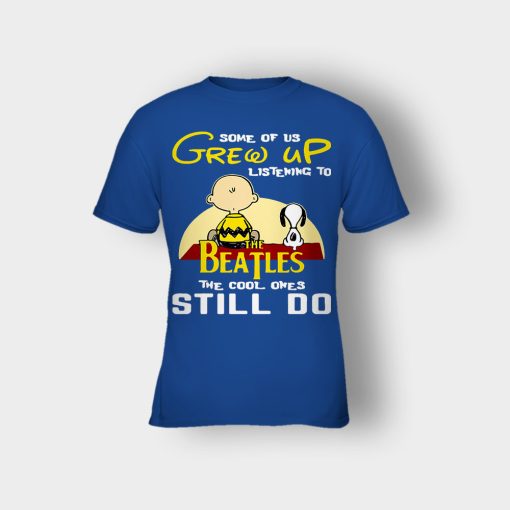 Chris-Brown-Snoopy-Grew-up-listening-to-the-beatles-the-cool-ones-Kids-T-Shirt-Royal