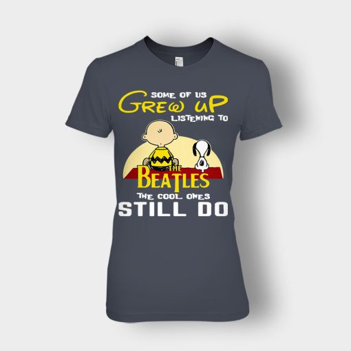 Chris-Brown-Snoopy-Grew-up-listening-to-the-beatles-the-cool-ones-Ladies-T-Shirt-Dark-Heather