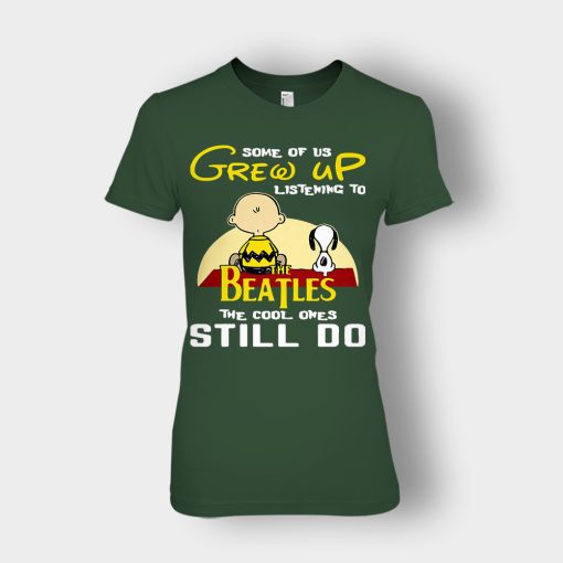 Chris-Brown-Snoopy-Grew-up-listening-to-the-beatles-the-cool-ones-Ladies-T-Shirt-Forest