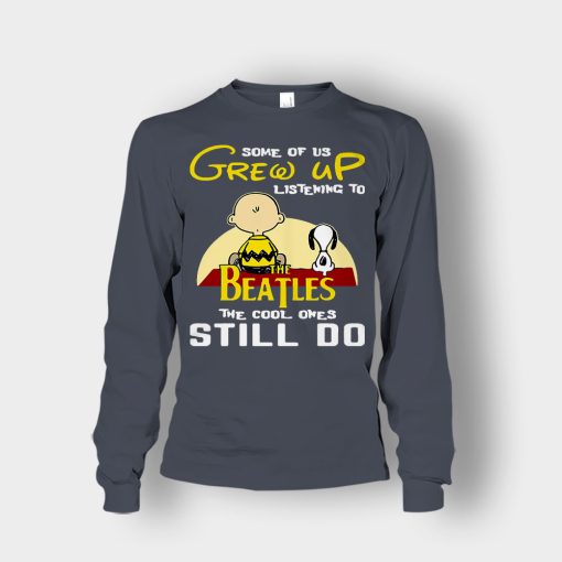 Chris-Brown-Snoopy-Grew-up-listening-to-the-beatles-the-cool-ones-Unisex-Long-Sleeve-Dark-Heather