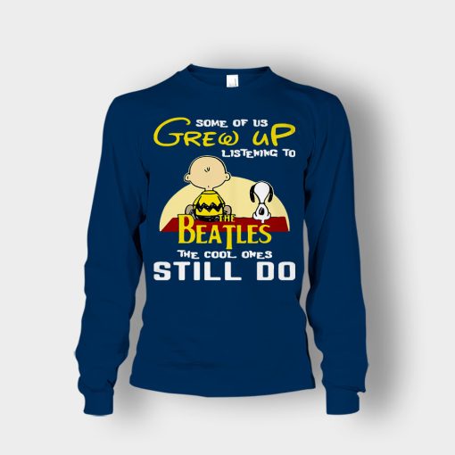 Chris-Brown-Snoopy-Grew-up-listening-to-the-beatles-the-cool-ones-Unisex-Long-Sleeve-Navy