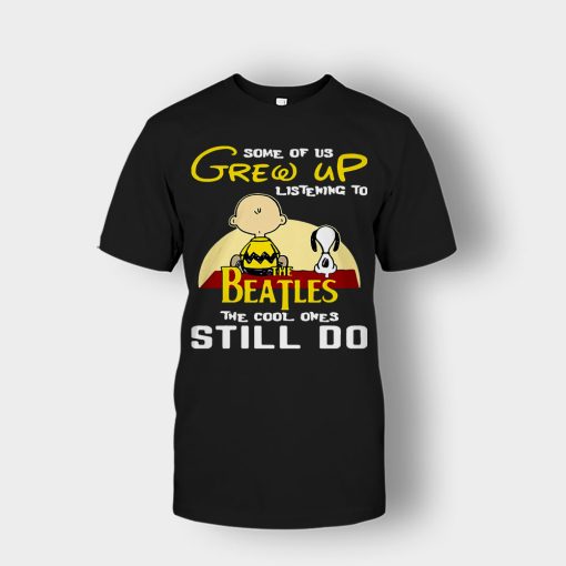 Chris-Brown-Snoopy-Grew-up-listening-to-the-beatles-the-cool-ones-Unisex-T-Shirt-Black