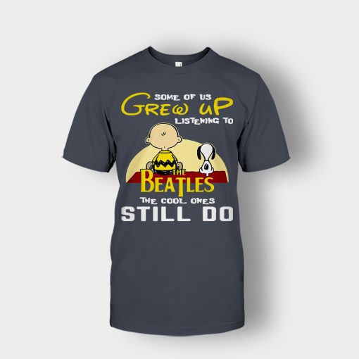 Chris-Brown-Snoopy-Grew-up-listening-to-the-beatles-the-cool-ones-Unisex-T-Shirt-Dark-Heather