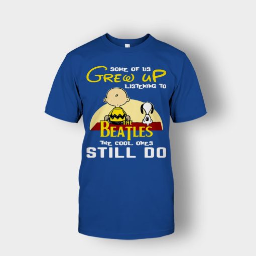Chris-Brown-Snoopy-Grew-up-listening-to-the-beatles-the-cool-ones-Unisex-T-Shirt-Royal