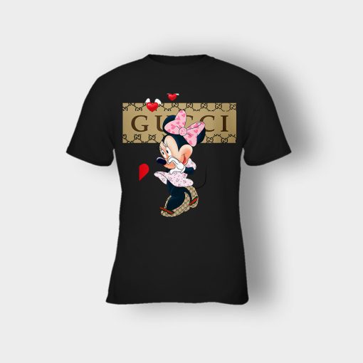 Couple-Gucci-Minnie-Kids-T-Shirt-Black