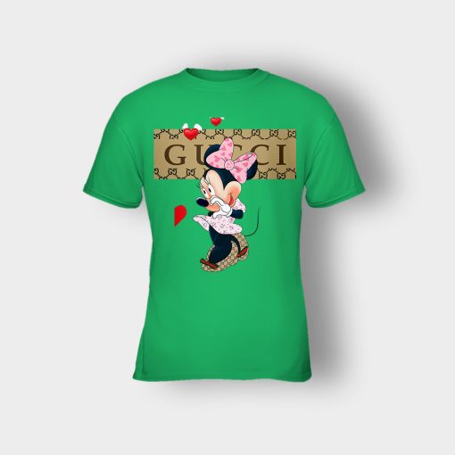 Couple-Gucci-Minnie-Kids-T-Shirt-Irish-Green