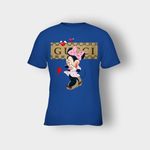 Couple-Gucci-Minnie-Kids-T-Shirt-Royal