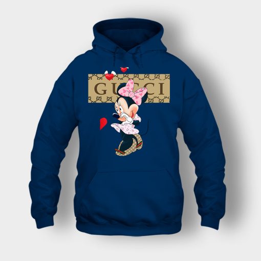 Couple-Gucci-Minnie-Unisex-Hoodie-Navy