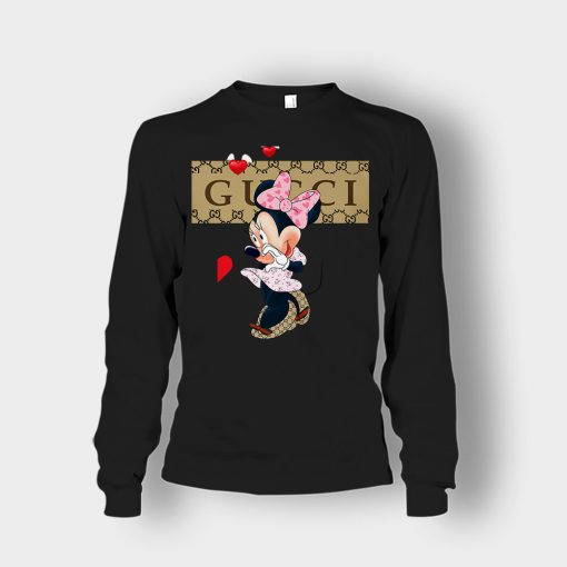 Couple-Gucci-Minnie-Unisex-Long-Sleeve-Black