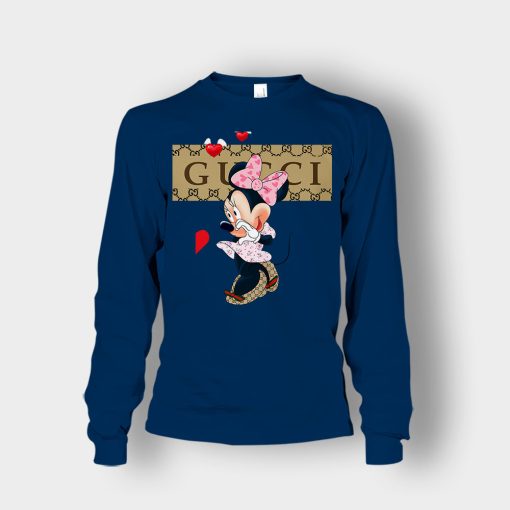 Couple-Gucci-Minnie-Unisex-Long-Sleeve-Navy