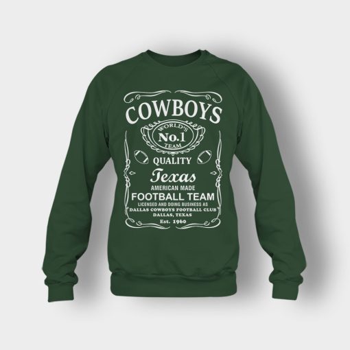 Cowboys-Dallas-Whiskey-Graphic-DAL-Cotton-JD-Whisky-1960-Crewneck-Sweatshirt-Forest