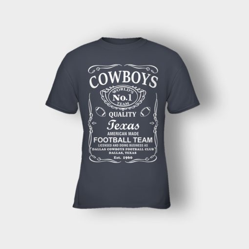 Cowboys-Dallas-Whiskey-Graphic-DAL-Cotton-JD-Whisky-1960-Kids-T-Shirt-Dark-Heather