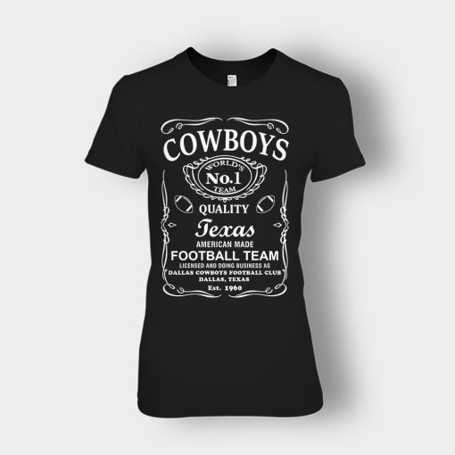 Cowboys-Dallas-Whiskey-Graphic-DAL-Cotton-JD-Whisky-1960-Ladies-T-Shirt-Black