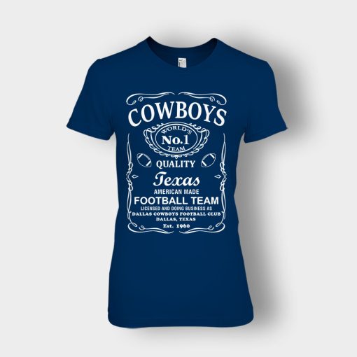 Cowboys-Dallas-Whiskey-Graphic-DAL-Cotton-JD-Whisky-1960-Ladies-T-Shirt-Navy