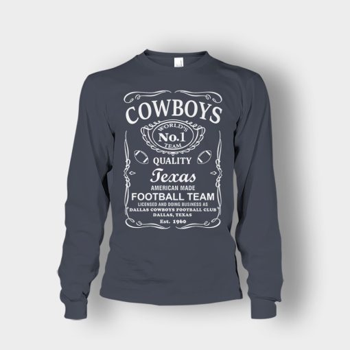 Cowboys-Dallas-Whiskey-Graphic-DAL-Cotton-JD-Whisky-1960-Unisex-Long-Sleeve-Dark-Heather