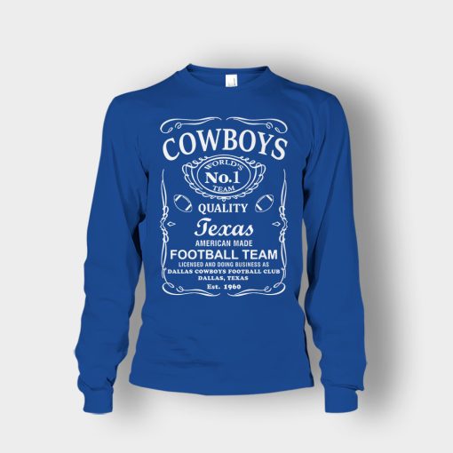 Cowboys-Dallas-Whiskey-Graphic-DAL-Cotton-JD-Whisky-1960-Unisex-Long-Sleeve-Royal