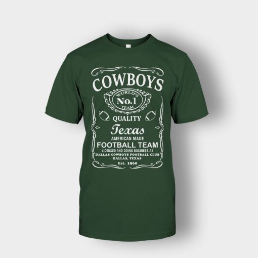 Cowboys-Dallas-Whiskey-Graphic-DAL-Cotton-JD-Whisky-1960-Unisex-T-Shirt-Forest