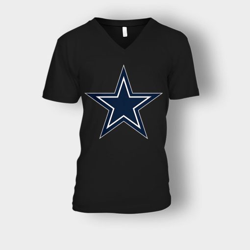 Dallas-Cowboys-Logo-Unisex-V-Neck-T-Shirt-Black