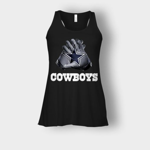 Dallas-Cowboys-NFL-Gloves-Design-Bella-Womens-Flowy-Tank-Black