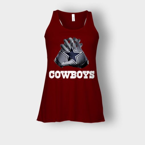 Dallas-Cowboys-NFL-Gloves-Design-Bella-Womens-Flowy-Tank-Maroon