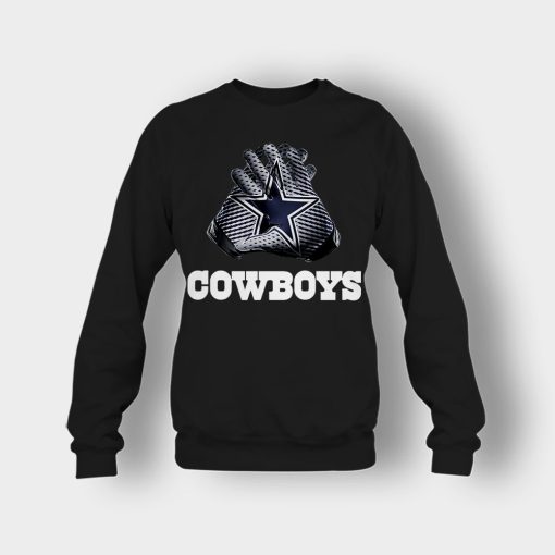 Dallas-Cowboys-NFL-Gloves-Design-Crewneck-Sweatshirt-Black