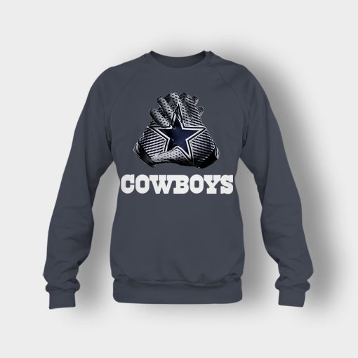 Dallas-Cowboys-NFL-Gloves-Design-Crewneck-Sweatshirt-Dark-Heather