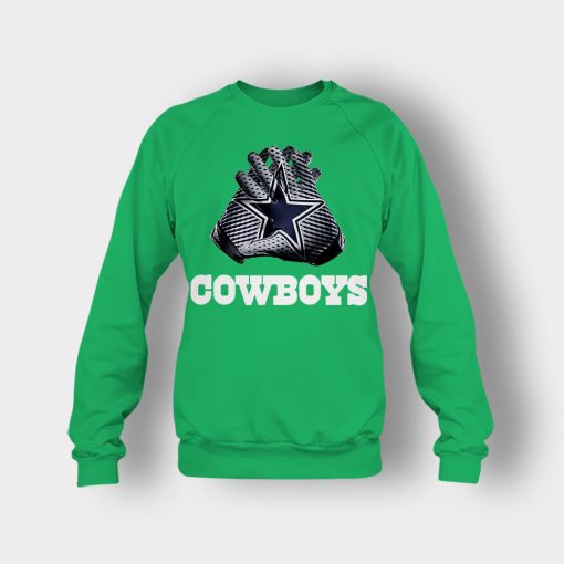 Dallas-Cowboys-NFL-Gloves-Design-Crewneck-Sweatshirt-Irish-Green