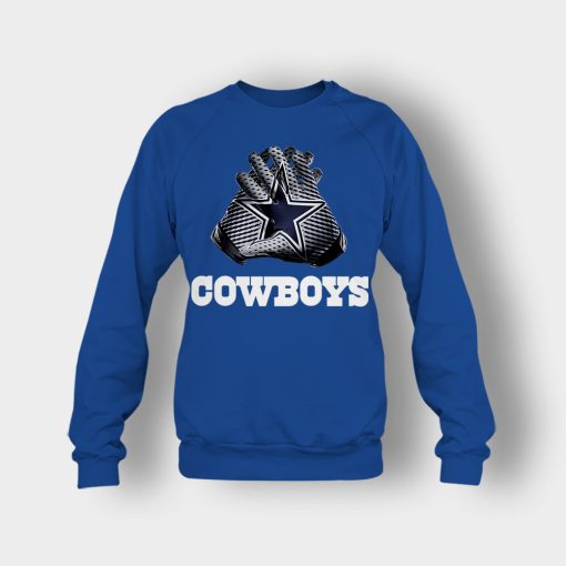 Dallas-Cowboys-NFL-Gloves-Design-Crewneck-Sweatshirt-Royal