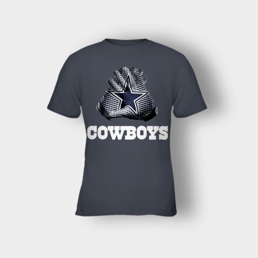 Dallas-Cowboys-NFL-Gloves-Design-Kids-T-Shirt-Dark-Heather