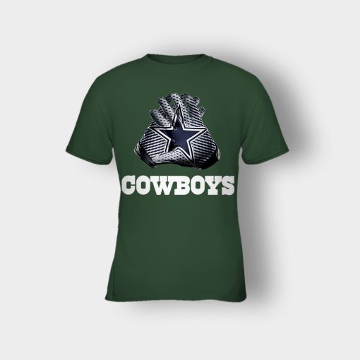 Dallas-Cowboys-NFL-Gloves-Design-Kids-T-Shirt-Forest