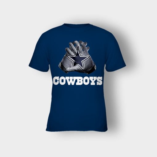 Dallas-Cowboys-NFL-Gloves-Design-Kids-T-Shirt-Navy