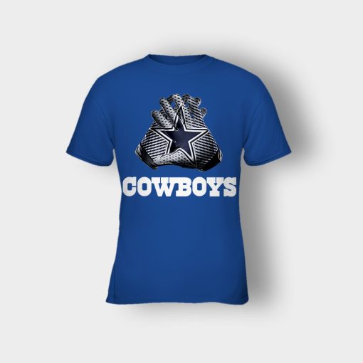 Dallas-Cowboys-NFL-Gloves-Design-Kids-T-Shirt-Royal