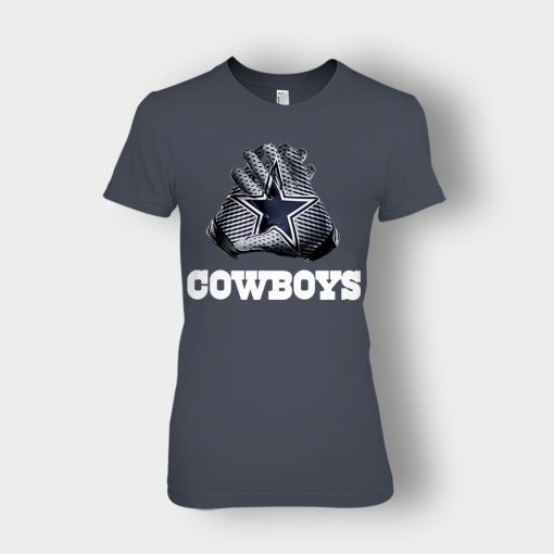 Dallas-Cowboys-NFL-Gloves-Design-Ladies-T-Shirt-Dark-Heather