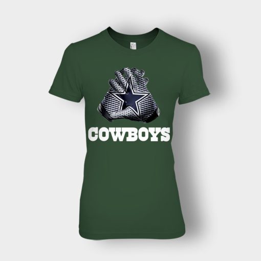Dallas-Cowboys-NFL-Gloves-Design-Ladies-T-Shirt-Forest