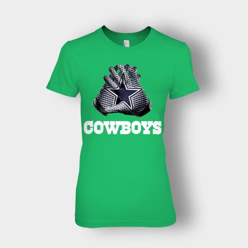 Dallas-Cowboys-NFL-Gloves-Design-Ladies-T-Shirt-Irish-Green