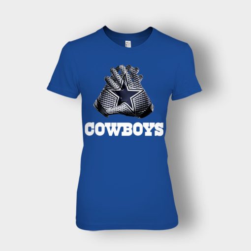 Dallas-Cowboys-NFL-Gloves-Design-Ladies-T-Shirt-Royal