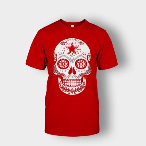 Dallas-Cowboys-the-D-Sugar-Skull-tail-gate-Americas-Team-Football-Unisex-T-Shirt-Red