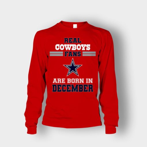 December-Birthday-Dallas-Cowboys-Fan-Unisex-Long-Sleeve-Red