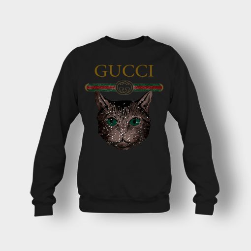 Designer-Inspired-Gucci-Cat-Crewneck-Sweatshirt-Black