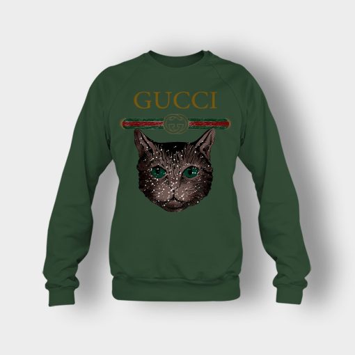 Designer-Inspired-Gucci-Cat-Crewneck-Sweatshirt-Forest