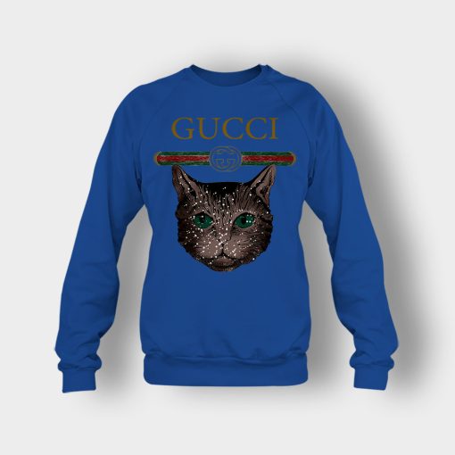 Designer-Inspired-Gucci-Cat-Crewneck-Sweatshirt-Royal