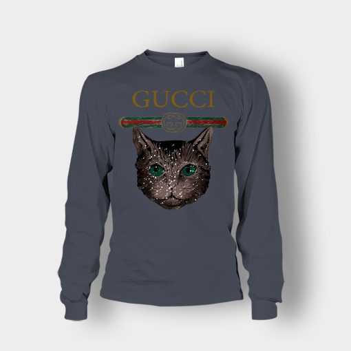 Designer-Inspired-Gucci-Cat-Unisex-Long-Sleeve-Dark-Heather