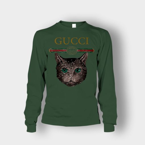 Designer-Inspired-Gucci-Cat-Unisex-Long-Sleeve-Forest