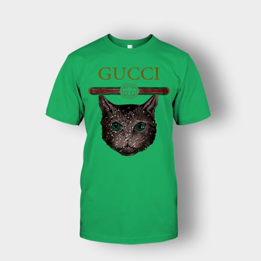 Designer-Inspired-Gucci-Cat-Unisex-T-Shirt-Irish-Green
