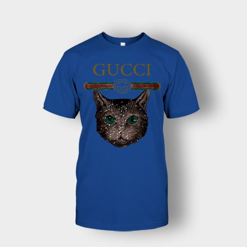 Designer-Inspired-Gucci-Cat-Unisex-T-Shirt-Royal